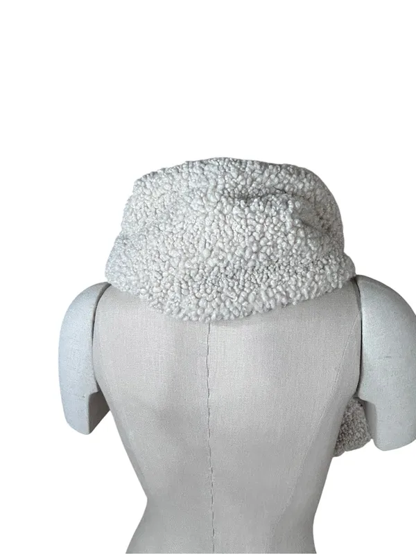 NEW J. Crew Sherpa Pull-Through Scarf in Cream Ivory NWT - Image 3
