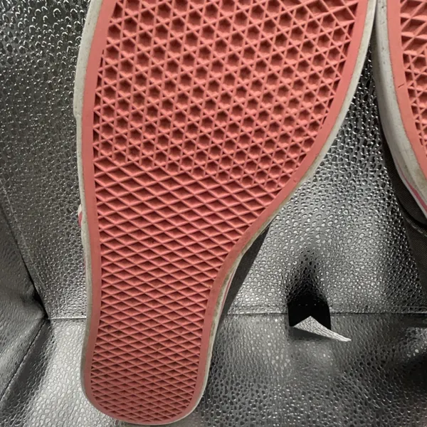 Vans‎ Women's Size 8 Gray Canvas Lace-Up Sneakers Pink Lining Casual Shoes - Image 12