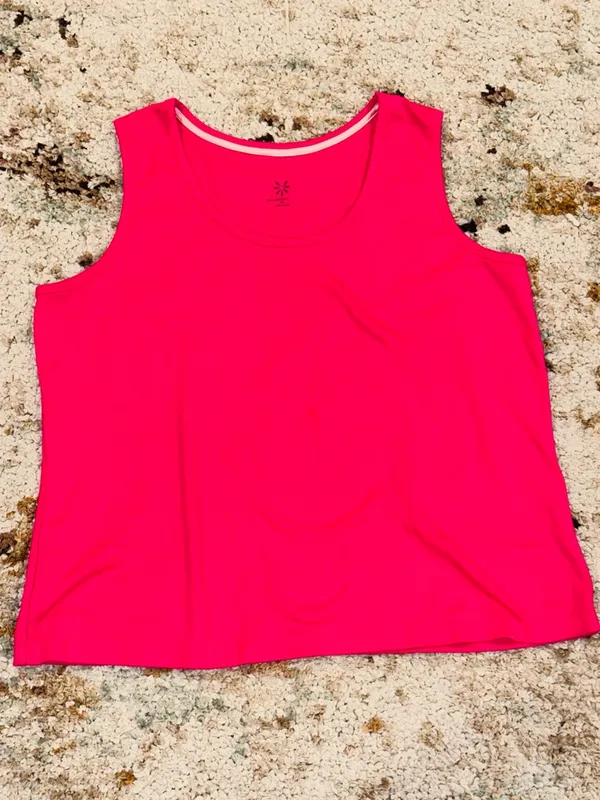 Isaac Mizrahi Neon Pink Sleeveless Tank Top - Image 6