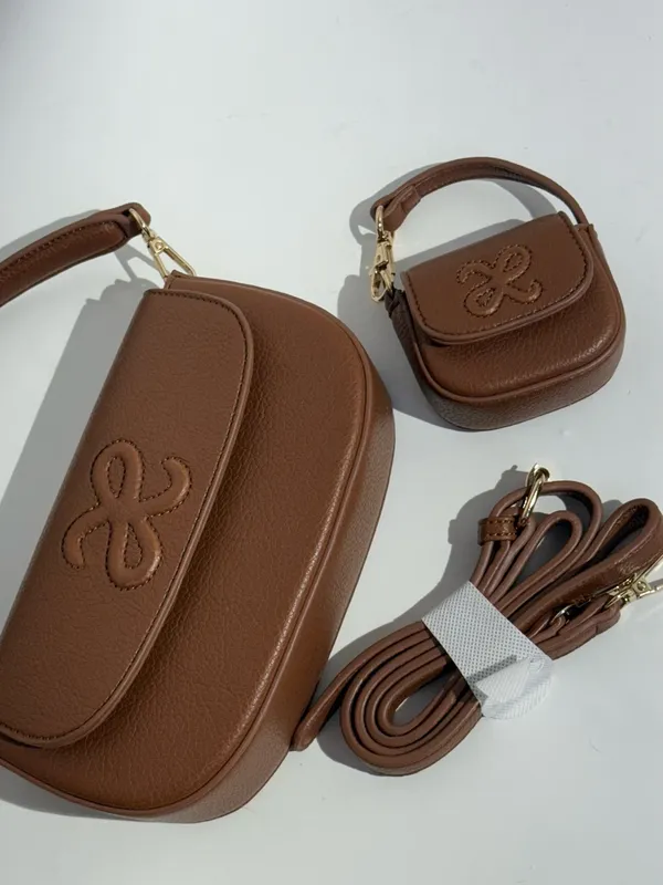 NWOT Maeve Embossed Saddle Shoulder Bag in Chestnut - Image 12