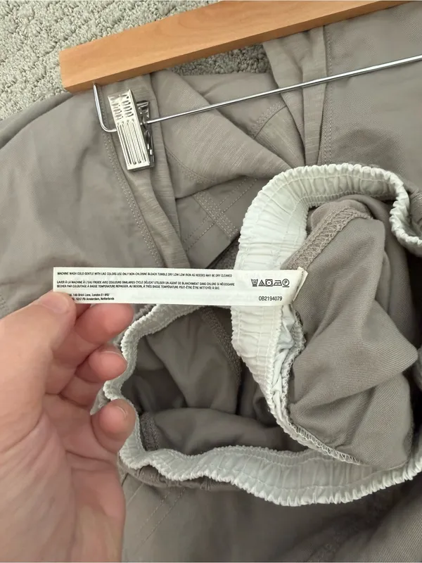 Daily Practice by Anthropologie Parachute Wide Leg Pants Taupe Small - Image 10