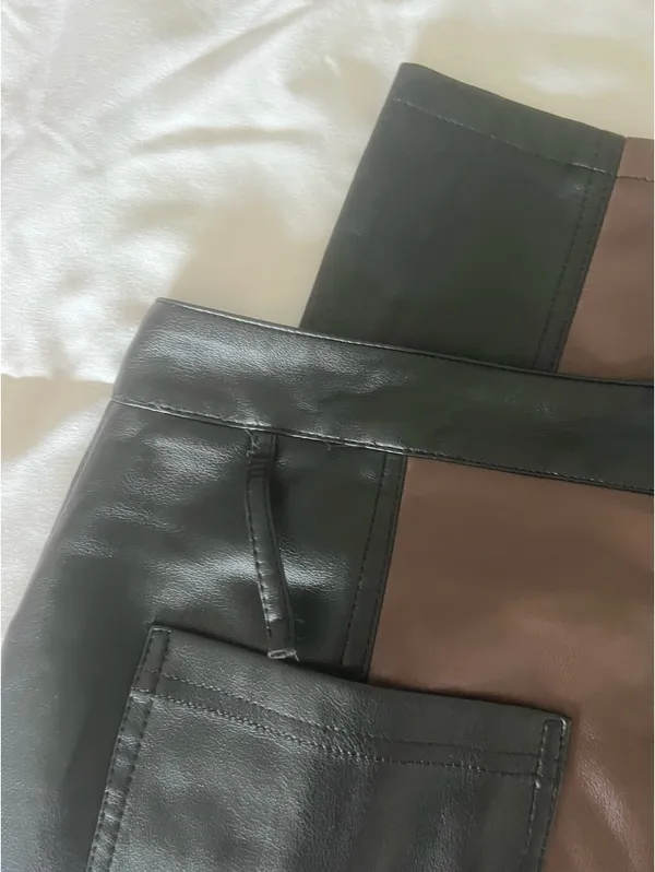 Motel Color block leather pants - Image 4