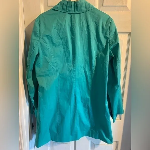 Pendleton Women’s Jacket Large Turquoise Button‎ Down Cotton Classic Lightweight - Image 2