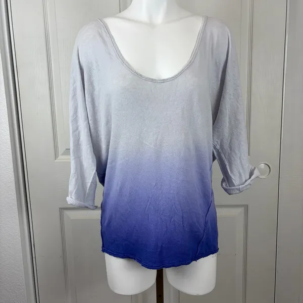 We The Free purple ombre slouchy linen-cotton top - Image 3