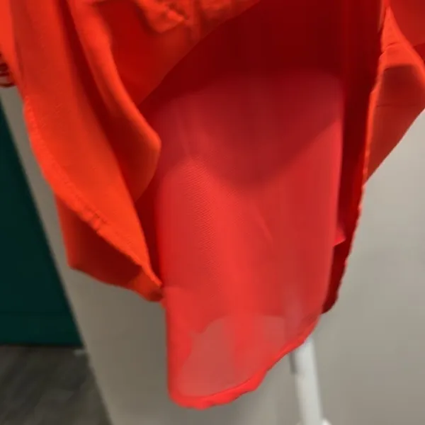ASTR bright coral lace lined drop back dress - xs - Image 7