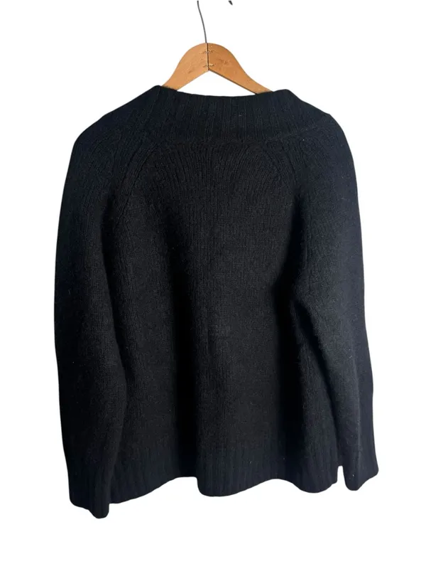 Tuckernuck Rachel Black 100% Cashmere Gold Button Cardigan Sweater XL - Image 3
