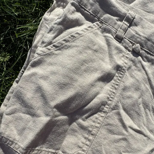 Sincerely Jules cream linen cargo pants - Image 2