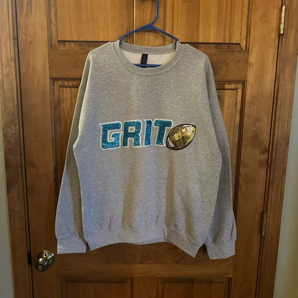 Detroit lions Gray Grit football game day Sweater size large! - Image 4