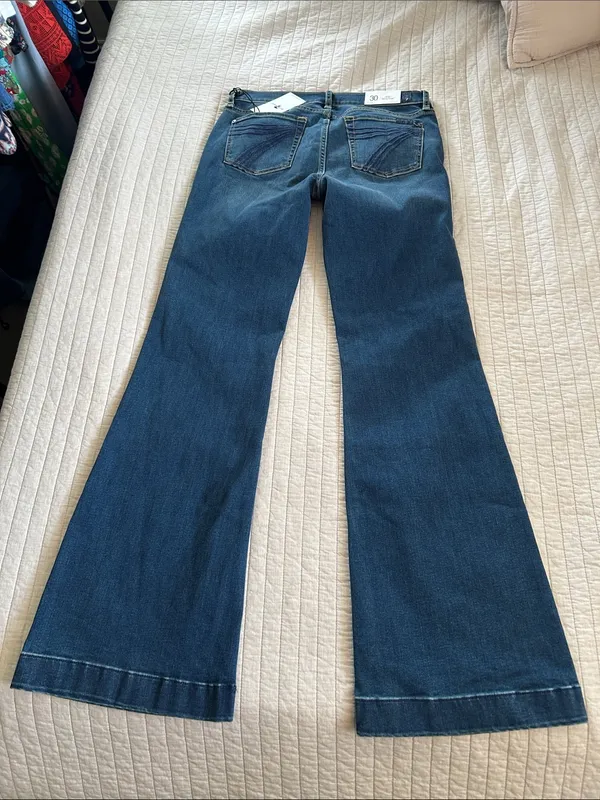 NWT 7 for all mankind Dojo Y2K flare leg trouser jeans 30” - Image 11