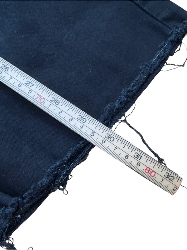 OAT New York Women’s 2 26 Short Black Coated Stretch Wide Leg Raw Hem Jeans NWOT - Image 9