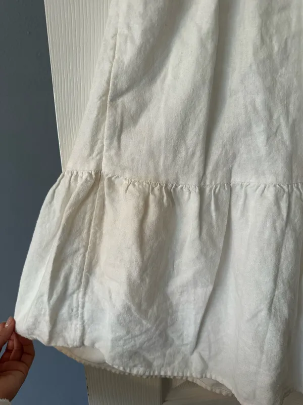 White Casual Dress Size M - Image 3