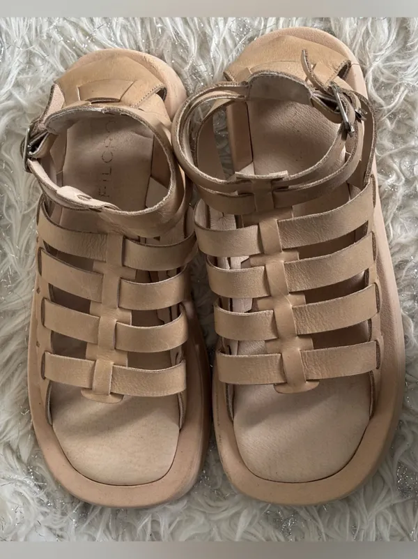 Pilcro Women’s Tan Woven Gladiator Sport Leather Sandals Size 38 - Image 13