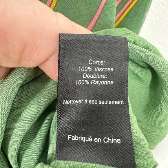 ASTR the Label Size Small Maxi Dress Olive Green Stripe V Neck Flowy Vacation - Image 8