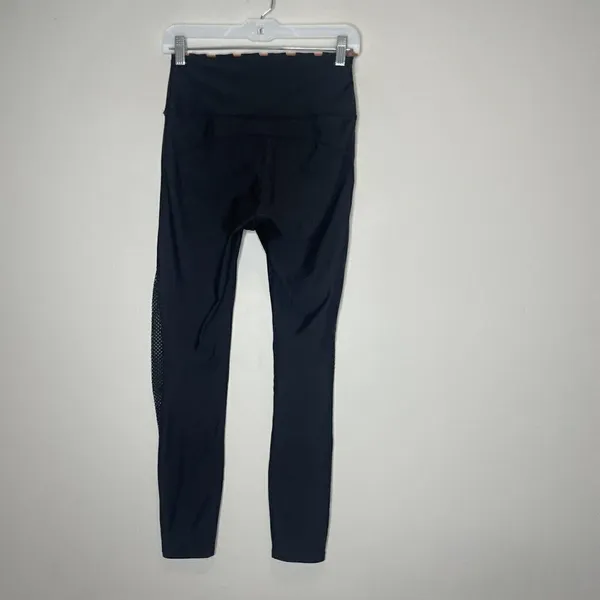 Carbon38 Black Mesh Side Drawstring Leggings Size Medium - Image 5