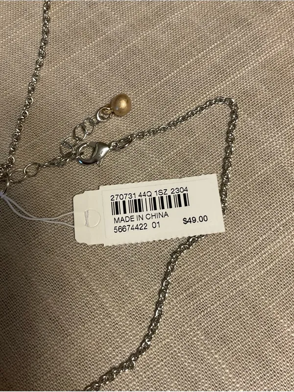 J. Jill Two-Tone Gold and Silver Flower Charm Necklace - Image 6