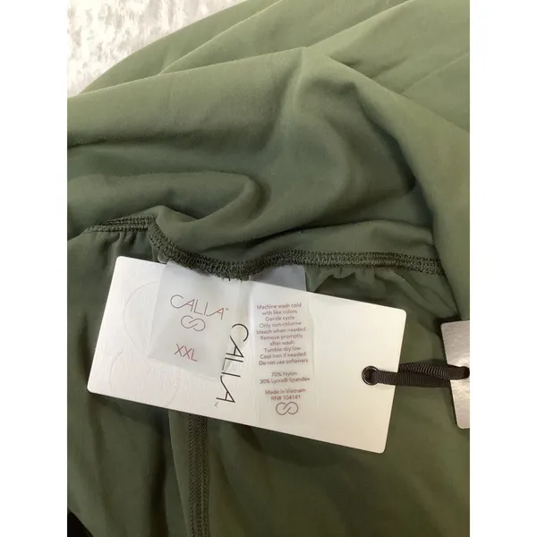 CALIA Inspire Foldover Relaxed Yoga Pant Ivy Green XXL WAX111 High Rise NWT - Image 6