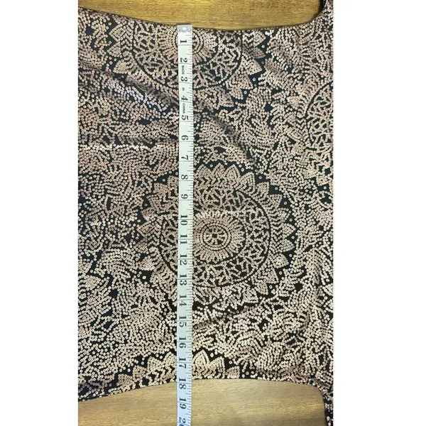 LuLaRoe Debbie Elegant Dress L Black Copper Metallic Cocktail Sheath NWT - Image 13