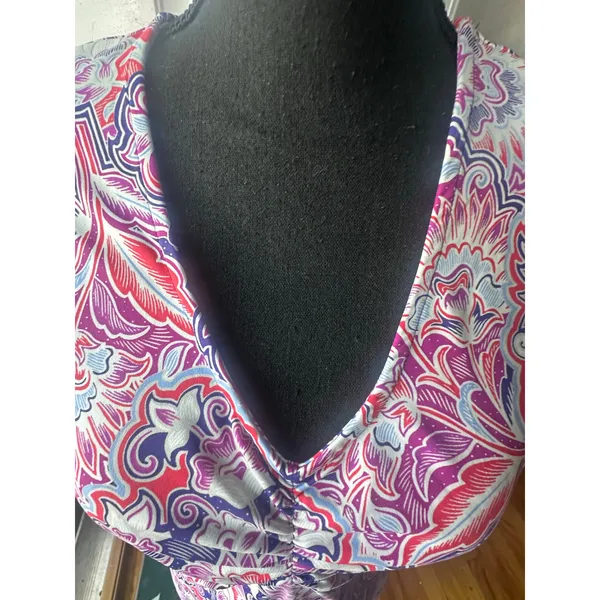 Title Nine Amelia Dress Purple & Pink Floral Print - Image 2