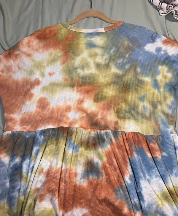 7th Ray Tie Dye Baby Doll Top - Image 3