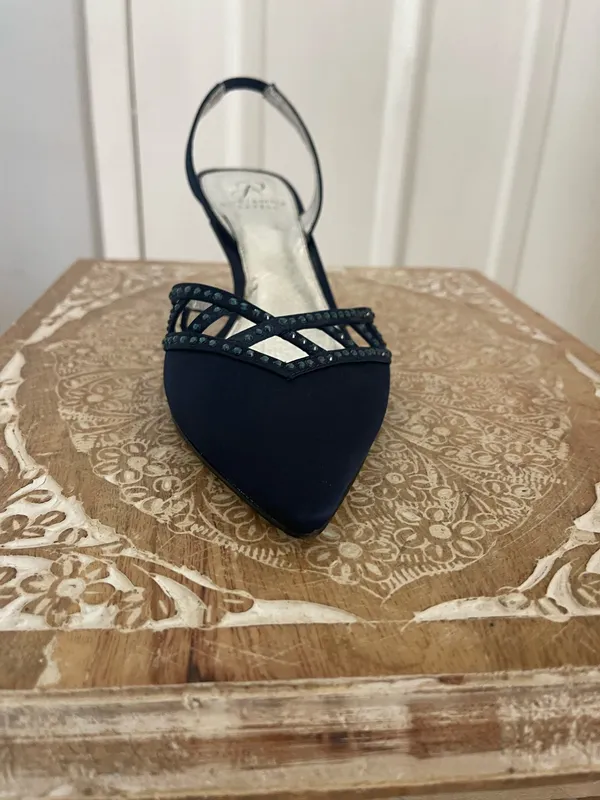 Adrianna Papell Navy Slingbag Heel Pumps  - Image 3