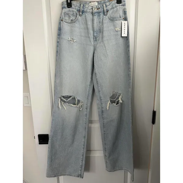 Pacsun Jessie High Waisted Baggy Jeans Light Indigo NWT Joanie Size 27 - Image 6