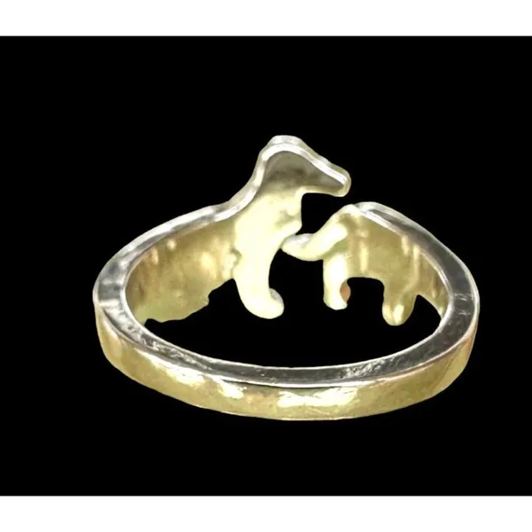 Handmade Dachshund Ring Pinkie Pull Apart Doxie Dog Rescue Metals Weiner Doxie We… - Image 7