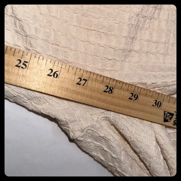 Unbranded Pajama Set Medium Cream‎ Black Trim Seersucker Loungewear - Image 8