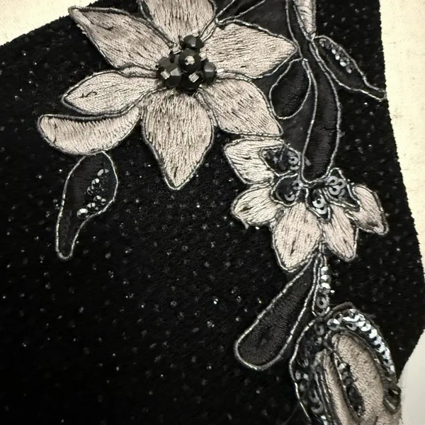 Vintage Jessica McClintock Black Asymmetrical One Shoulder Cocktail Dress - Image 8