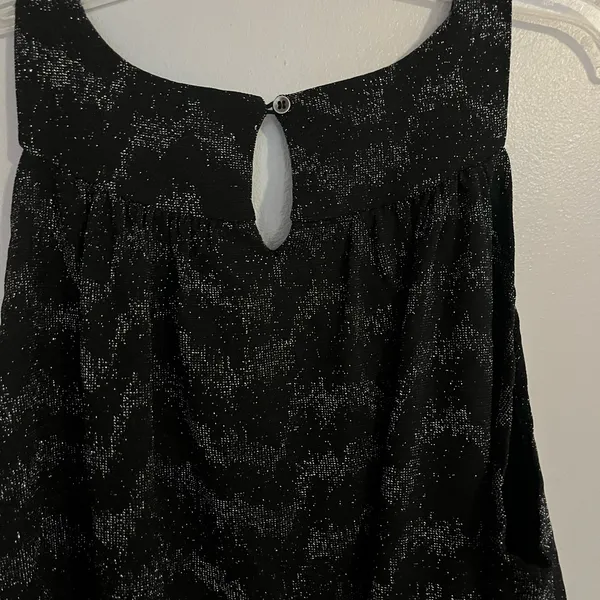 Anthropologie Black and Silver Blouse‎ - Image 3