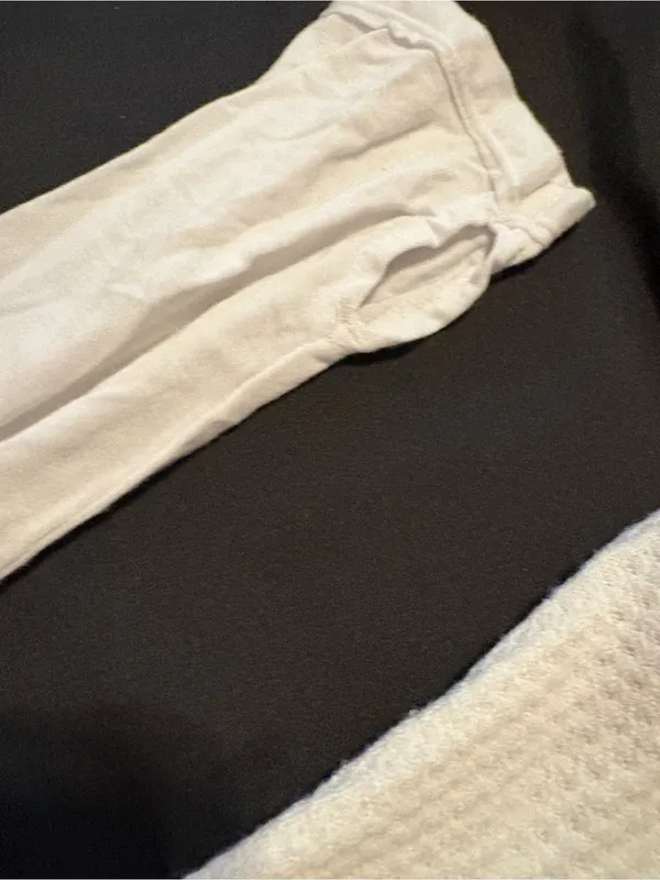 We The Free Cream Layered Waffle Knit V-Neck Long Sleeve Top - Image 3