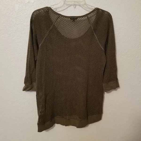 Express mesh blouse Large green Army - Image 2