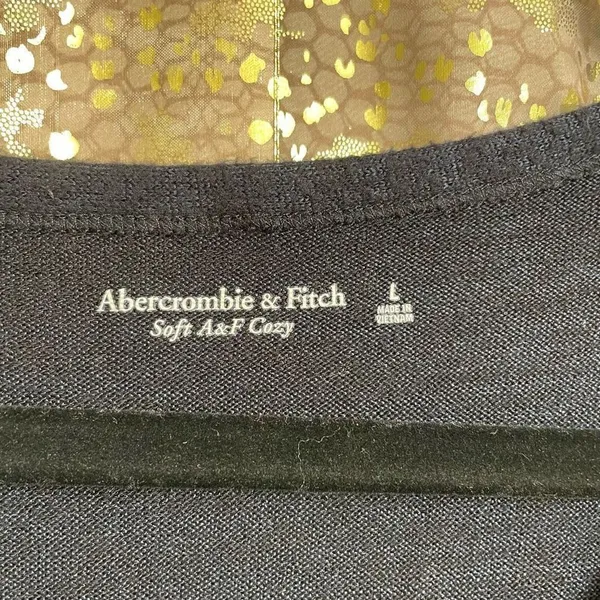 Abercrombie & Fitch Women’s Large Soft Cozy Navy Blue Button Down Bodysuit - Image 4