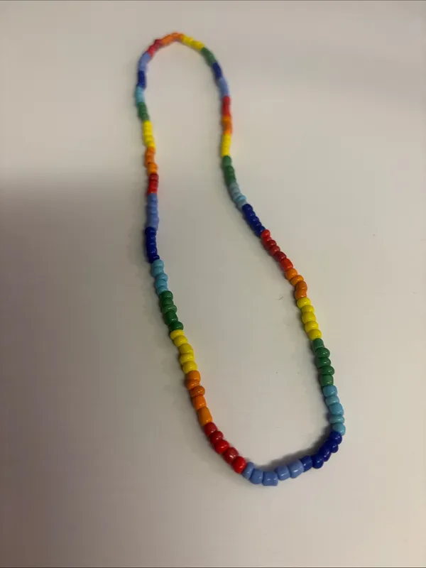 Multicolor Seed Bead Necklace - Image 3