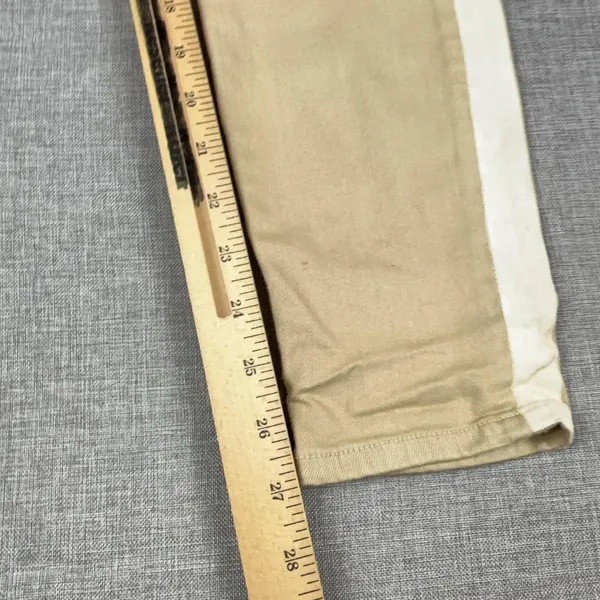 Vince Jeans Womens 27 Beige Light Wash Mid Rise Skinny Side Stripe Denim Stretch - Image 6