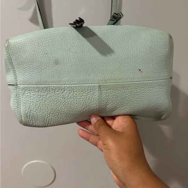 KATE SPADE Grey Street Tiny Cooper Turquoise Leather Crossbody Bucket‎ Bag - Image 4