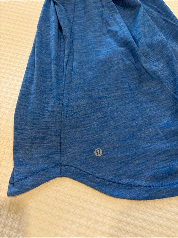 Lululemon V-Neck Short Sleeve Top - Blue - Image 3