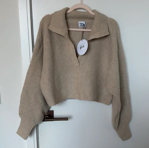 Princess Polly Beige Tiana Cropped Sweater - Image 4