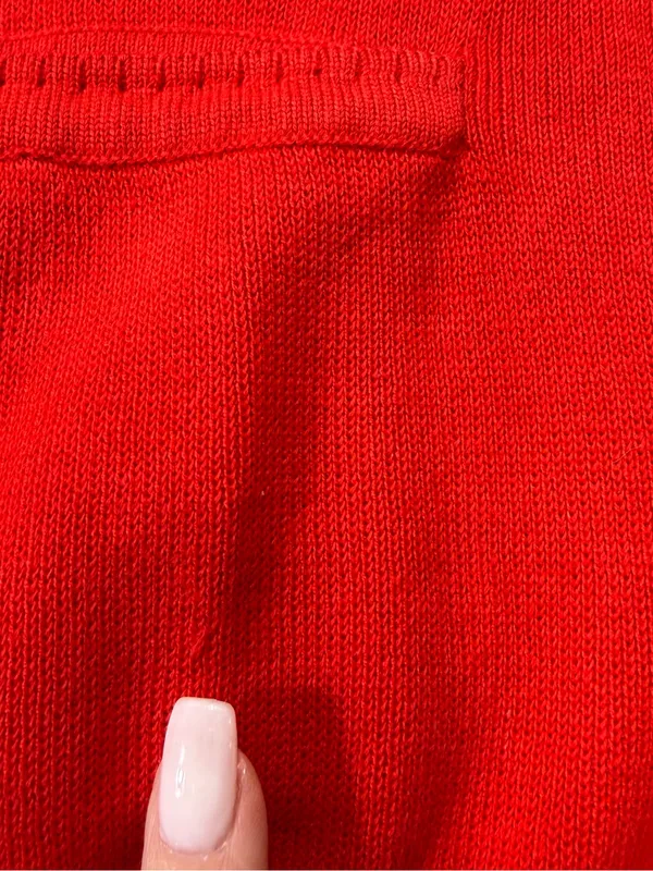 Talbots Red Gold-Button V-Neck Cardigan Size Medium - Image 5