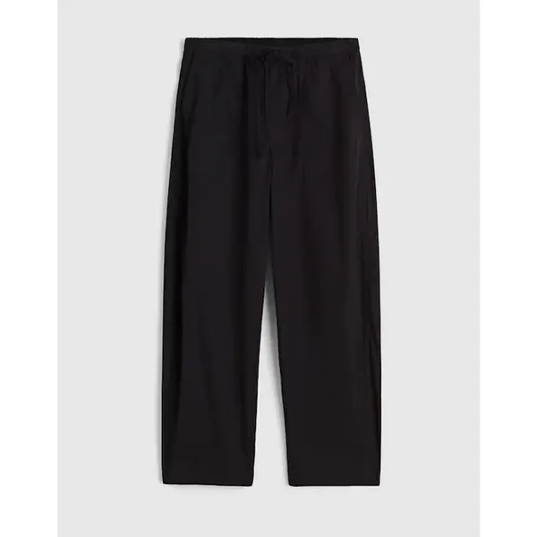 Madewell Pull-On Barrel-Leg Utility Pants in Poplin Cotton Black Wide Leg XL NWT - Image 5