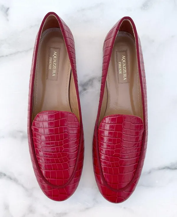 Purist crocodile effect leather loafers moccasins IT 35.5 US 5.5 - Image 9