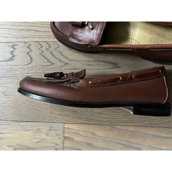 GH Bass Weejuns Jackie Brown Leather Tassel Loafers Women’s Size 6.5 - Image 3