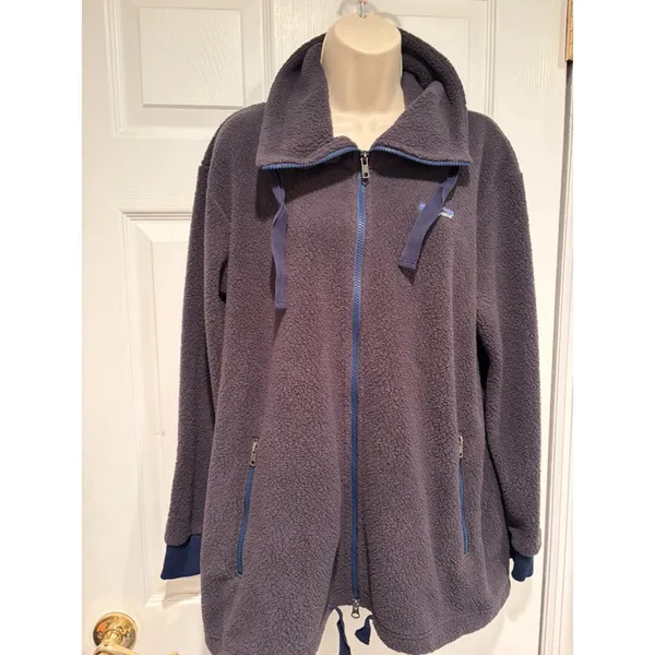 Patagonia Los Gatos Fleece Jacket Womens M Charcoal Gray Full Zip Sherpa 26150 - Image 3