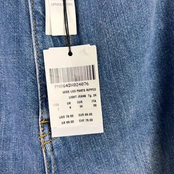 NWT Subdued Wide Leg Jeans Ripped Distressed High Rise Size 2 NEW - Image 5