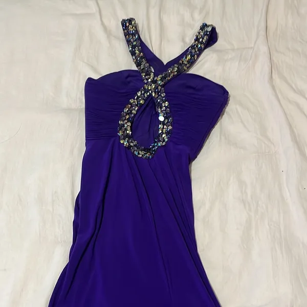 NWT Sherri Hill Keyhole Purple Prom Dress - Image 5
