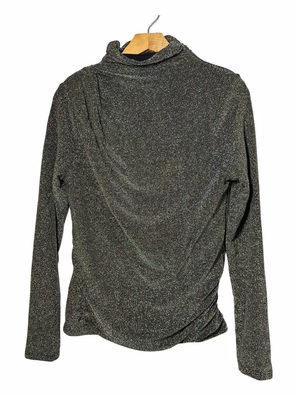 White House Black Market Forme Stretch Metallic Long Sleeve Tee - Image 2
