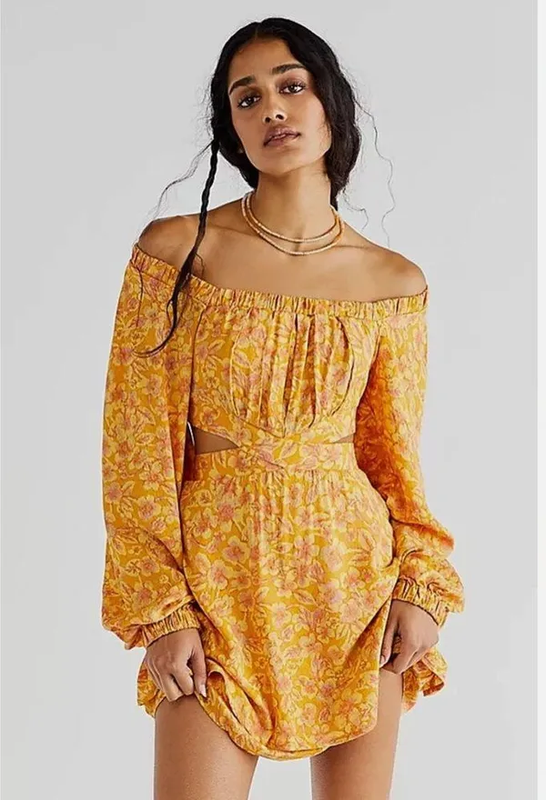 Free People Jael Printed Mini Dress - Image 4