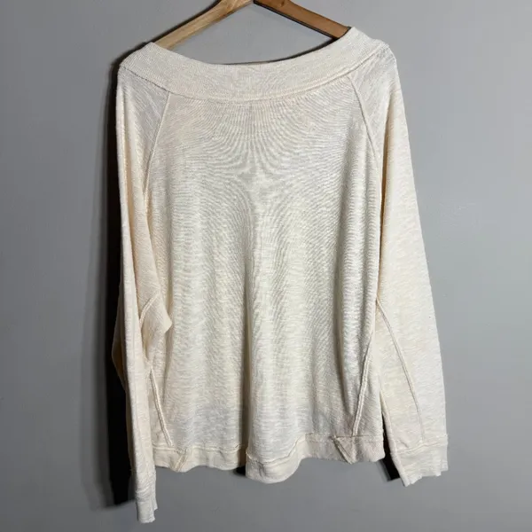 Free People We the Free Don't Forget Me Top Womens Medium Ivory Long Sleeve Boho - Image 12