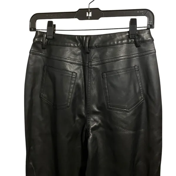 The Drop Jack Vegan Leather Straight Leg Pants Black 26 NWT - Image 9