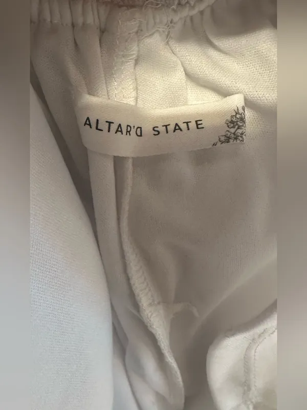 Altar’d State White Puff-Sleeve Maxi Dress - Image 2