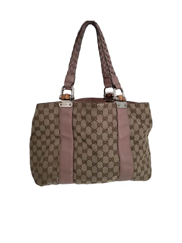 Gucci Monogram Medium Bamboo Bar Tote - Image 15